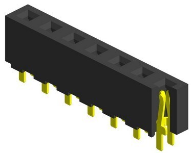 368A 5.08mm Power Socket Single Row Dip Type